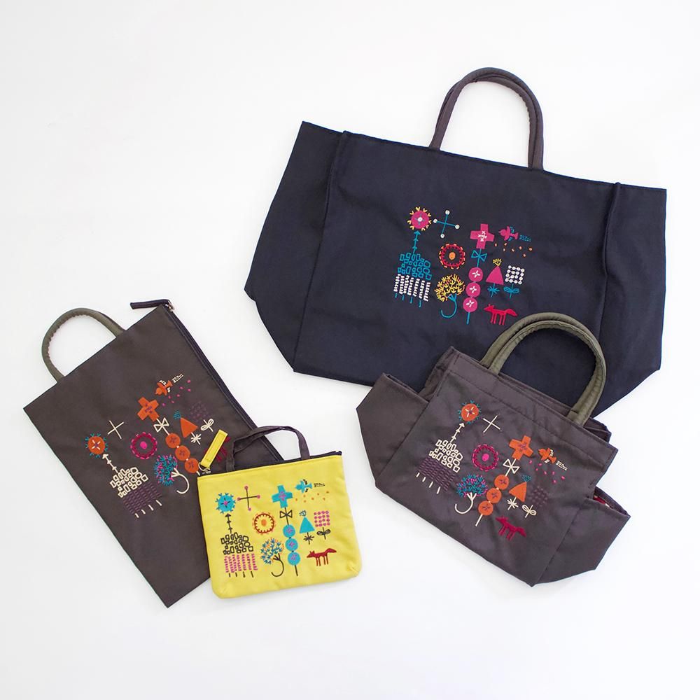 刺繍マチ付トート（大） 小さな森 - Atsuko Matano 公式オンラインショップ