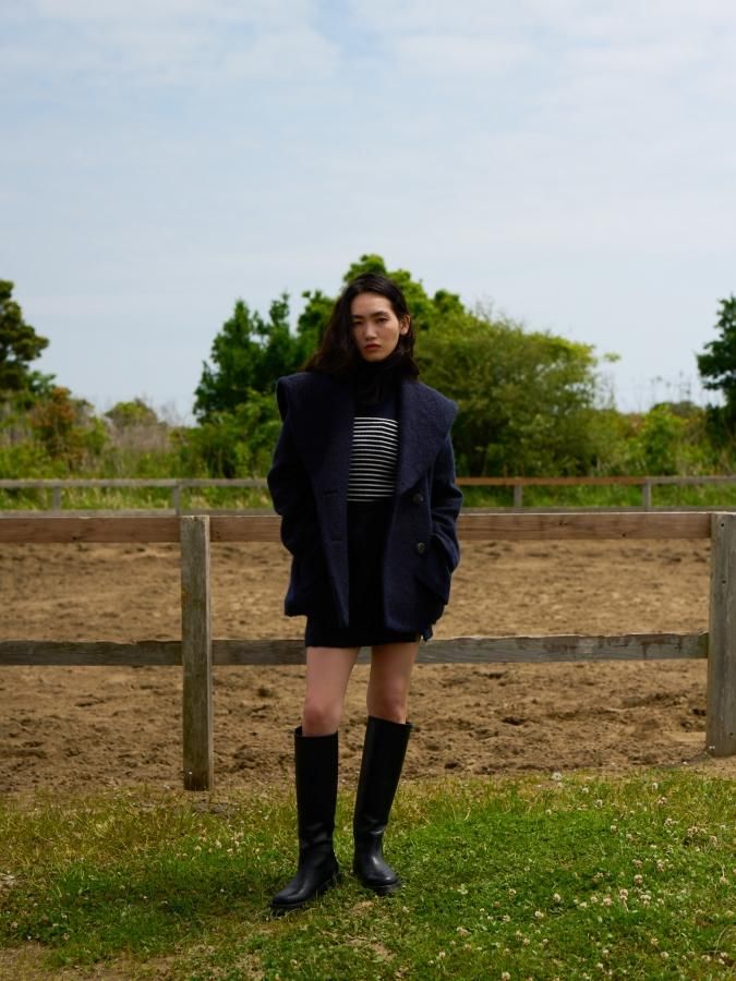 Mohair Shaggy Short Coat - ROSARYMOON OFFICIAL WEB STORE