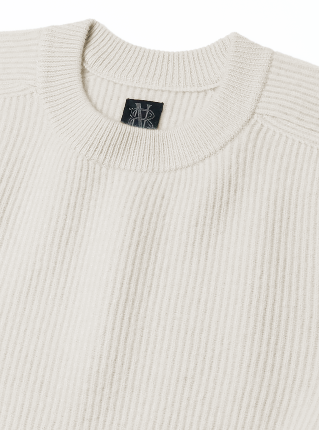 Essential INNOCENT CASHMERE RIB CREW NECK - BATONER｜ONLINE STORE