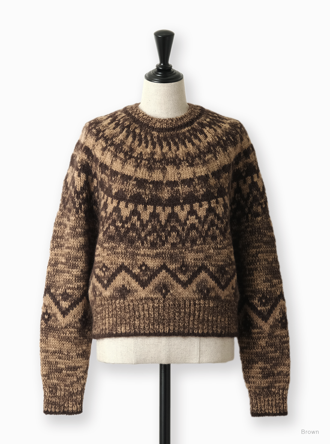 Women MOHAIR NORDIC CREW NECK - BATONER｜ONLINE STORE