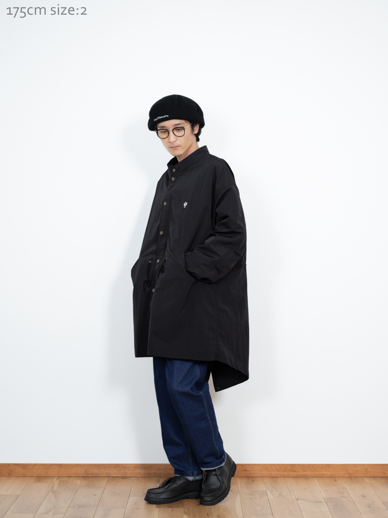 キルティングジャケット＆モッズコートセット | ブラック - KEY MEMORY