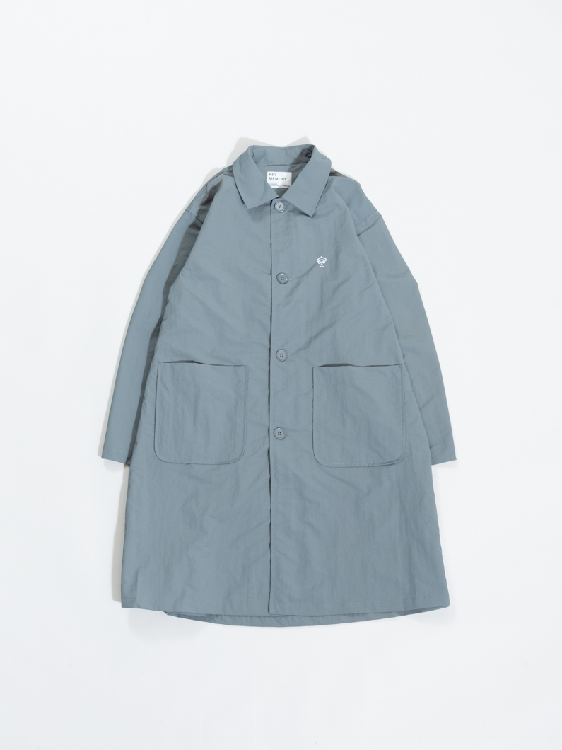 ナイロンステンカラーコート ブルー | KEY MEMORY鎌倉ファッションブランド