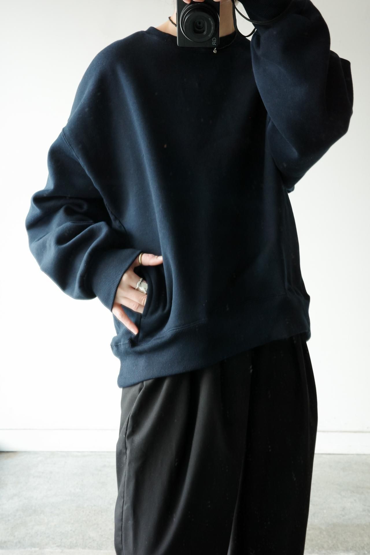 2438.裏起毛 ボリューム スウェット(oatmeal / navy / sumi black