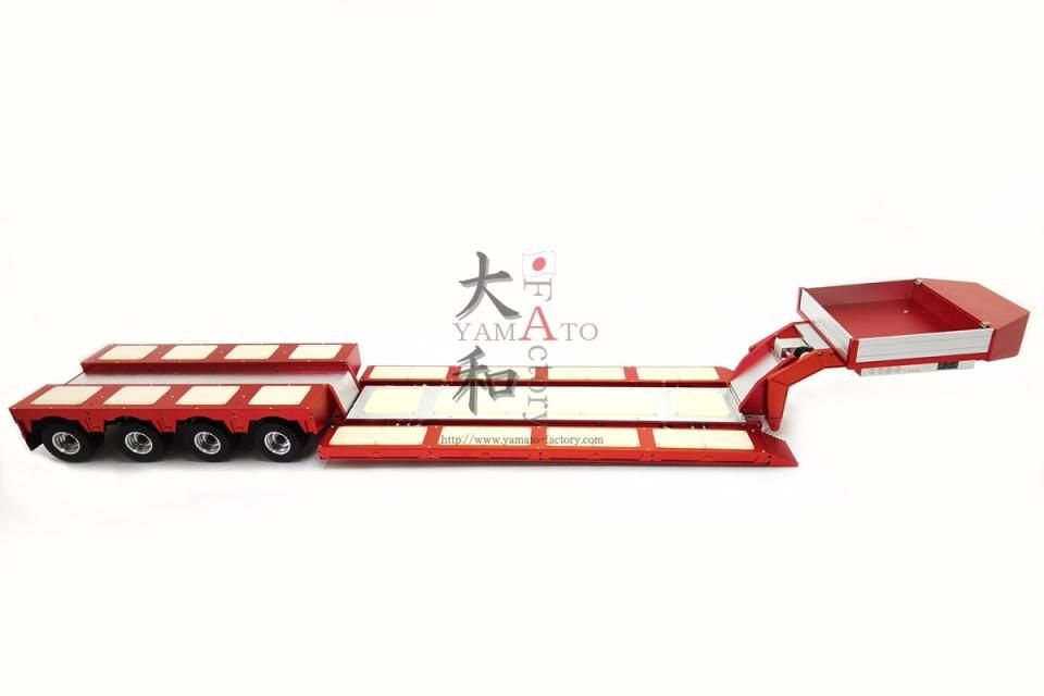 タミヤ1/14 フルメタル4軸16輪連動ステアリング拡幅低床トレーラー