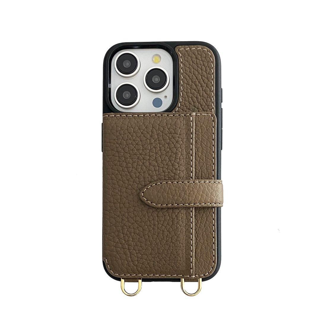 TPUフルカバータイプ 】iPhone 2つ折りカードポケット付レザーケース