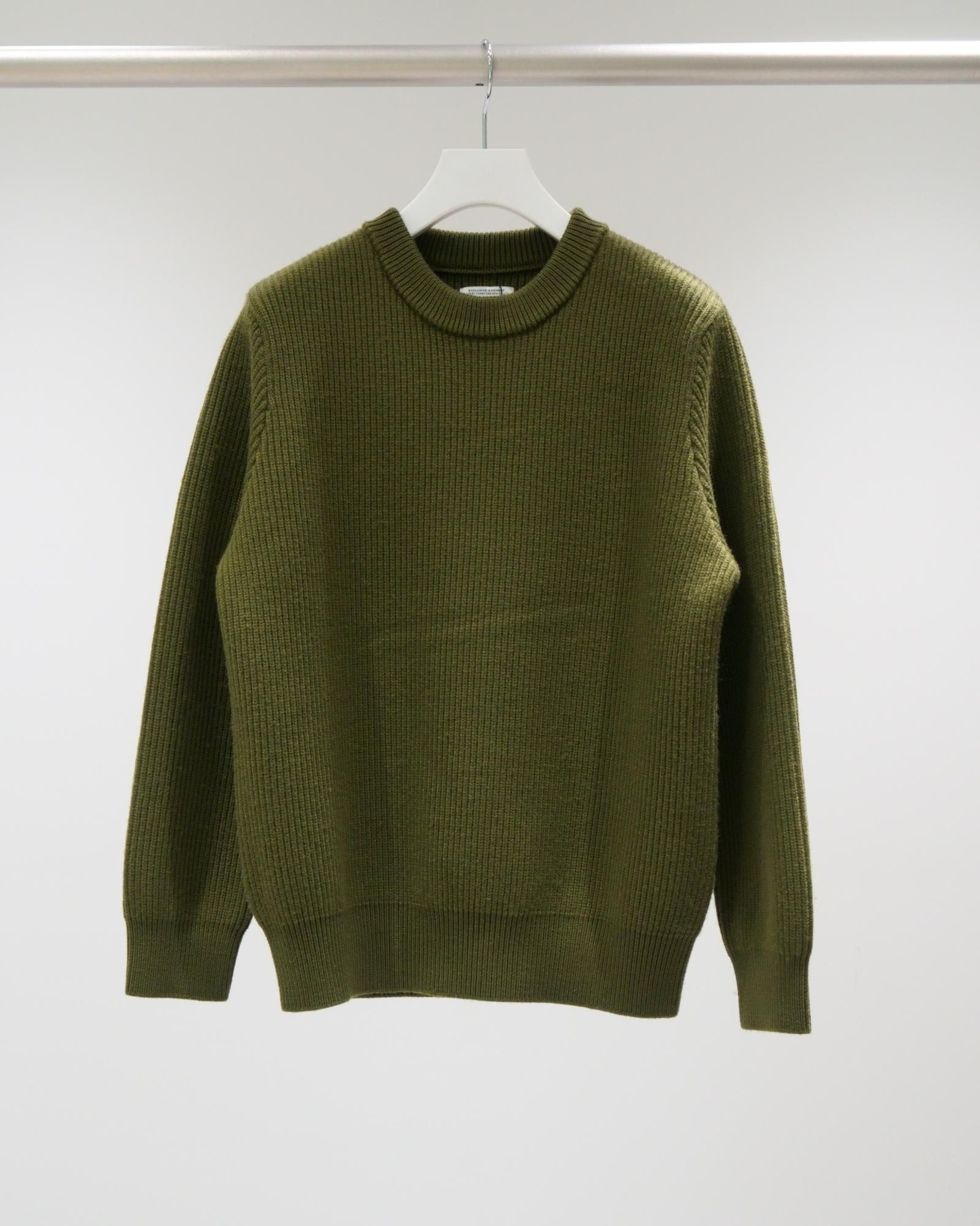 EXTRA FINE WOOL RIB KNIT PULLOVER - Yonetomi STORE ONLINE｜ヨネ