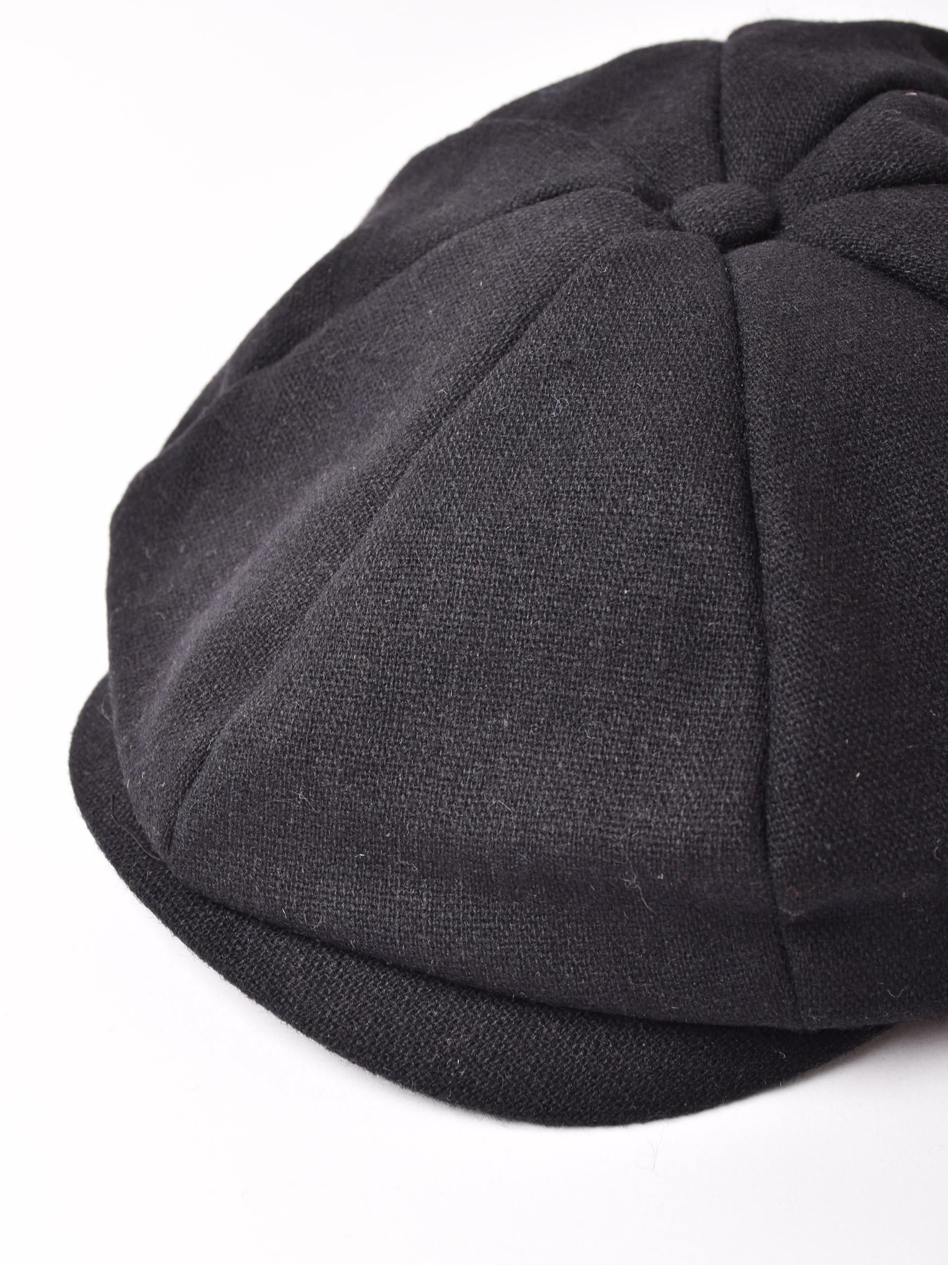 3色展開】ツイード キャスケット ブラック - 古着屋グレープフルーツ