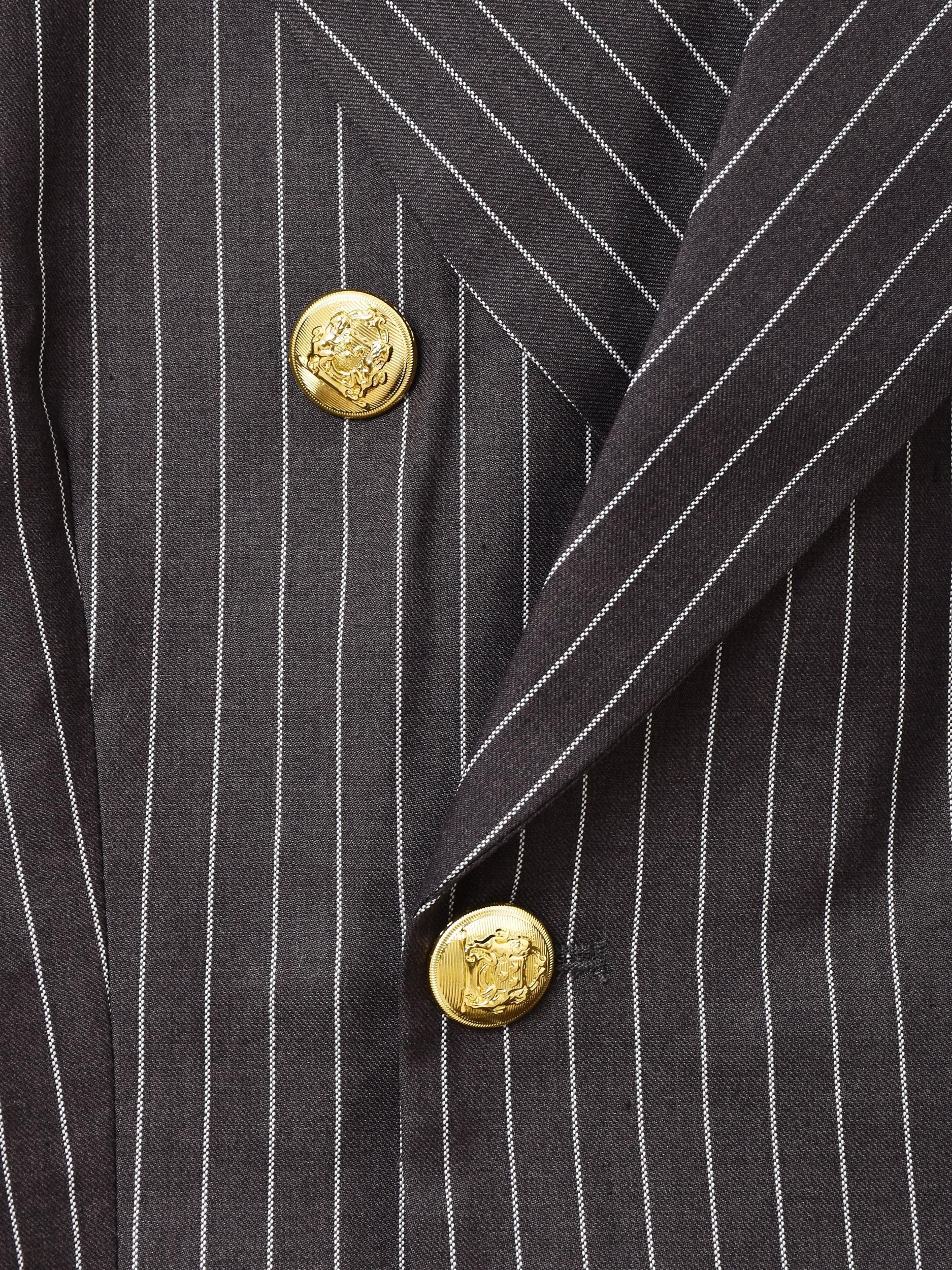 Meridian ピンストライプ ジャケット | グレー - 古着屋