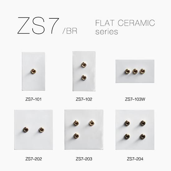 トグルスイッチプレート フラットセラミック（ZS7-203/BR）| 瀬戸の