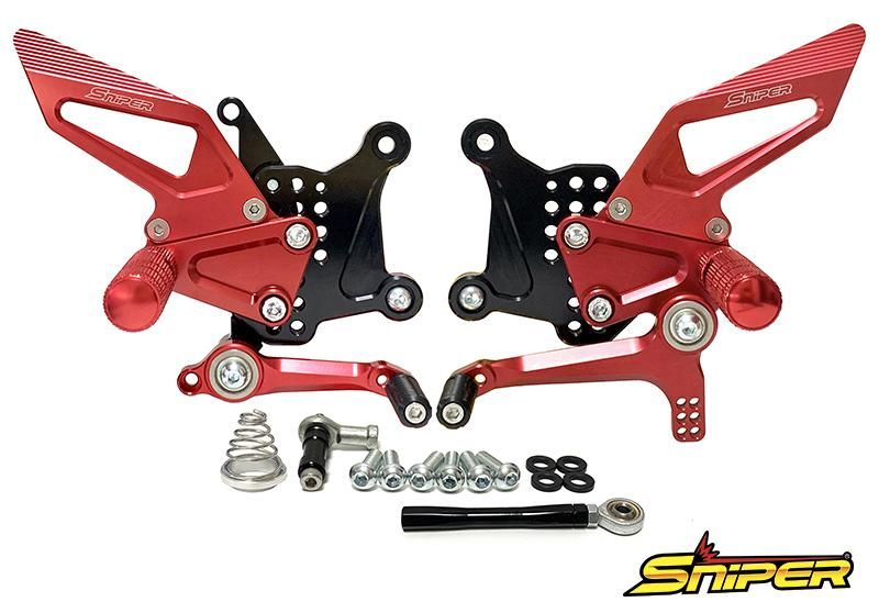 NINJA ZX-25R ZX-4R SE ストリート用 バックステップ 赤 クイック