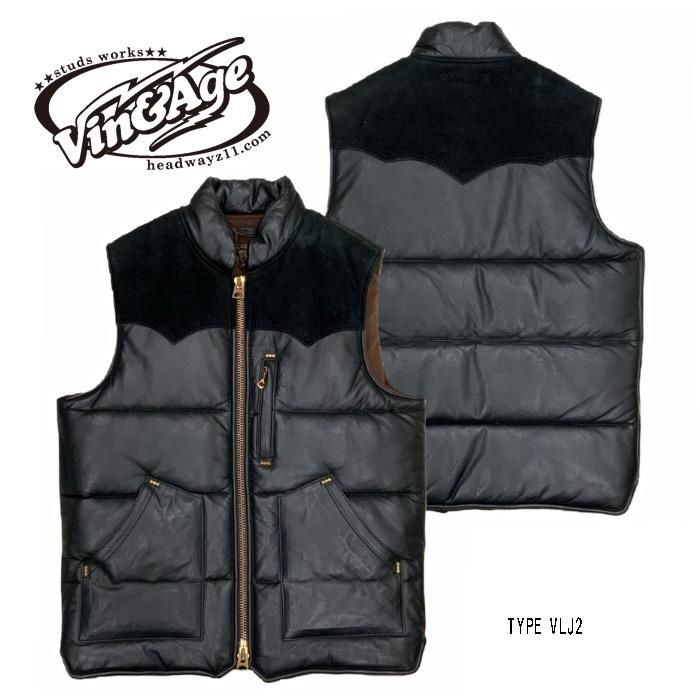 Vin&Age/ヴィンアンドエイジ】 ベスト/LEATHER VEST/TYPE VLJ2