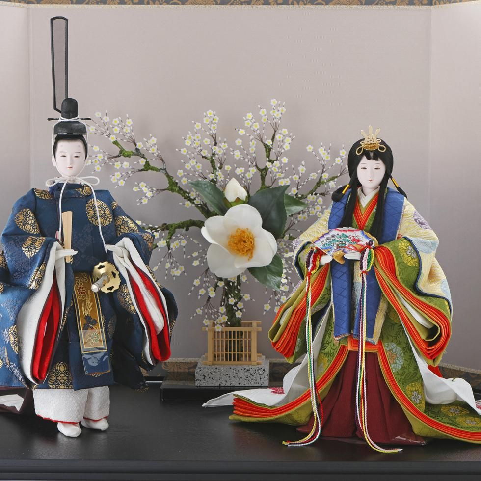 雛人形（ひな人形）「白椿」｜平安博翠 親王飾り｜おしゃれでモダンな