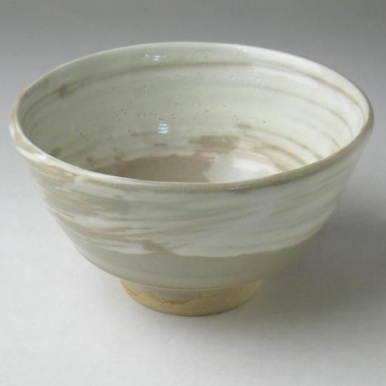 朝日焼燔師刷毛目茶碗 十四代 松林豊斎 造