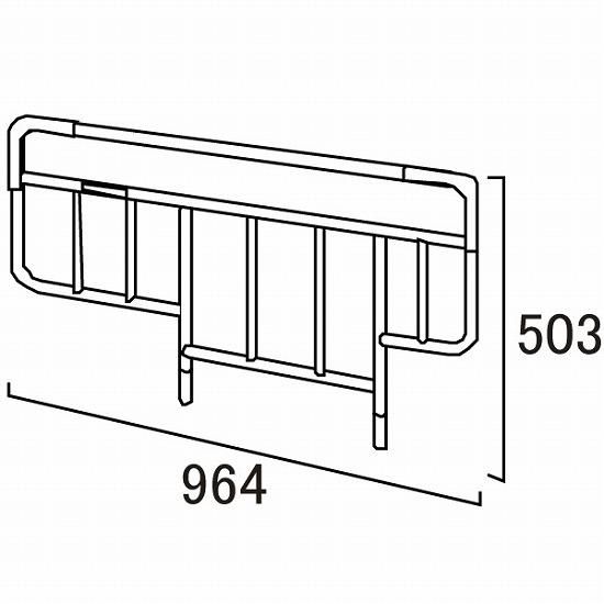 パラマウントベッド ベッドサイドレール KS-161Q KS-126M | 差込タイプ