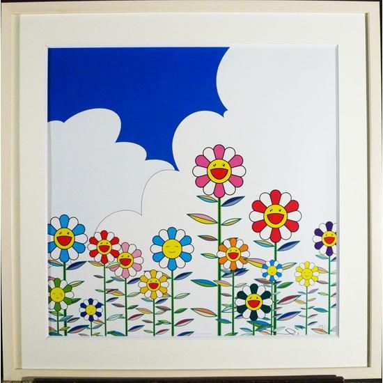 村上隆「フラワー2,2011」絵画 額付 版画 - ギャラリーボヤージュ