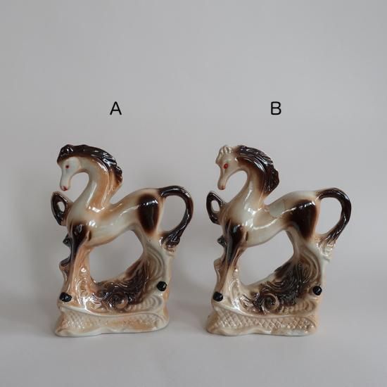 Vintage Horse Ceramic object/ビンテージ 陶器製 馬 オブジェ/置物(A559)