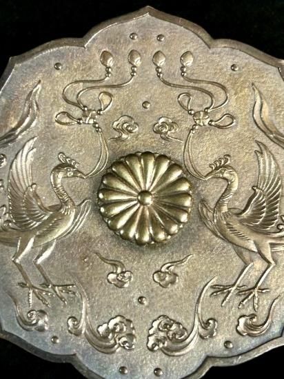 ボンボニエール 八稜鏡形鳳凰文 天皇家 大正大礼 純銀製」 - 正尚堂