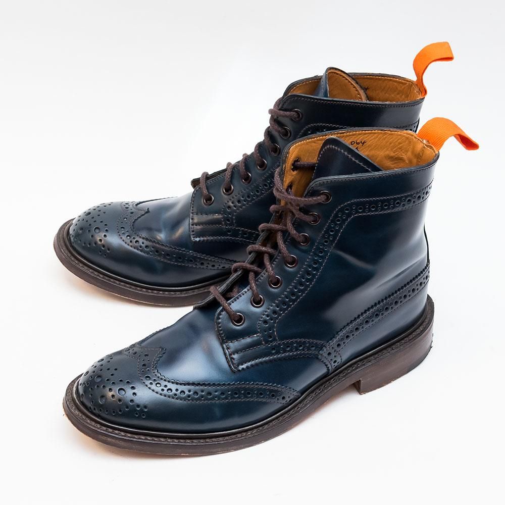 トリッカーズ カントリーブーツ コードバン ネイビー m2508 レディース