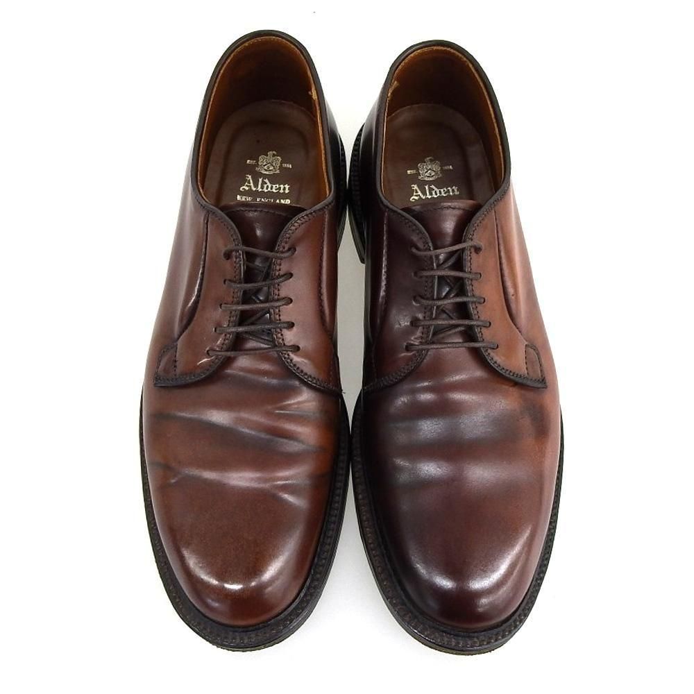 オールデン 990 プレーントゥ コードバン バーガンディ 薄め色個体