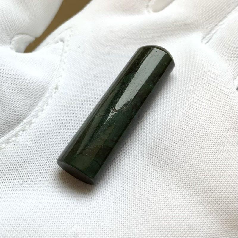 出雲石／碧玉 印材 】 出雲石 国産 花仙山 青めのう 緑 限定 希少