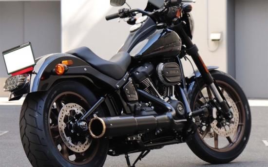 ハーレー ソフテイル用マフラー ベビーバズーカ ブラック. - モーター