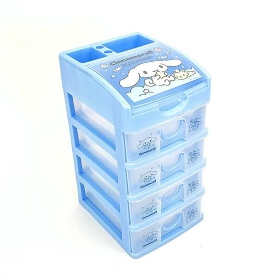 サンリオ シナモロール 4段チェスト 小物入れ 収納 インテリア ブルー