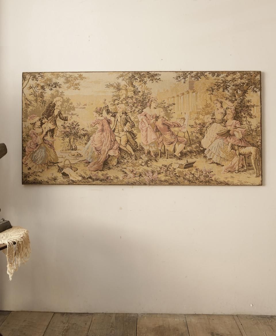 フランスアンティーク ウォールアートゴブラン織り タペストリー