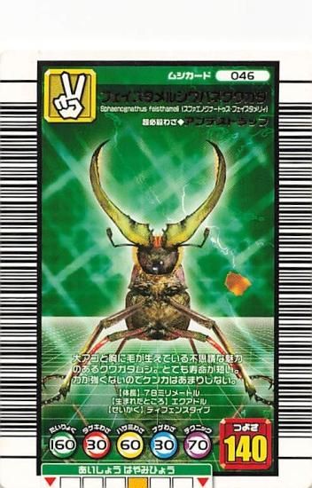 甲虫王者 ムシキング 046 フェイスタメルシワバネクワガタ 2005