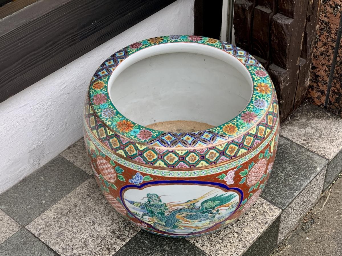 伊万里色絵十錦手火鉢 / Imari Polychrome Hibachi - OKURA ORIENTAL