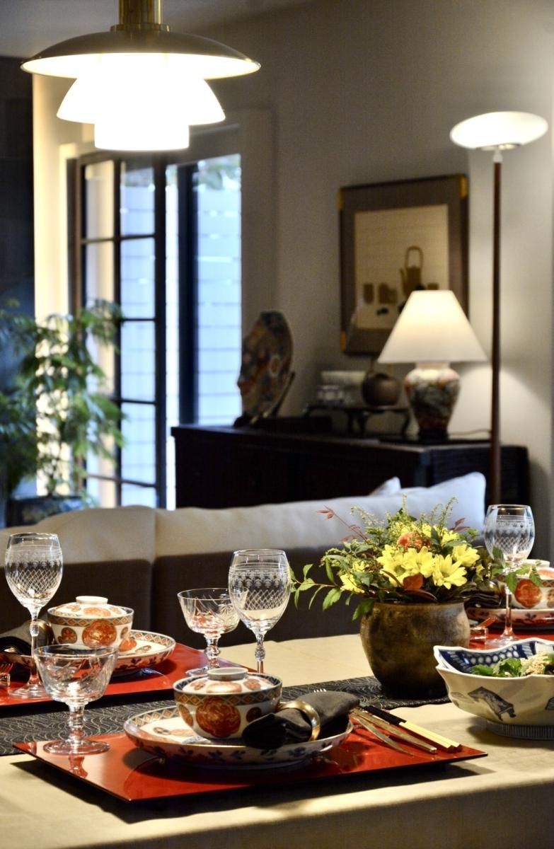 輪島塗点心盆 五枚組 / Red-lacquered Rectangular Trays set of 5