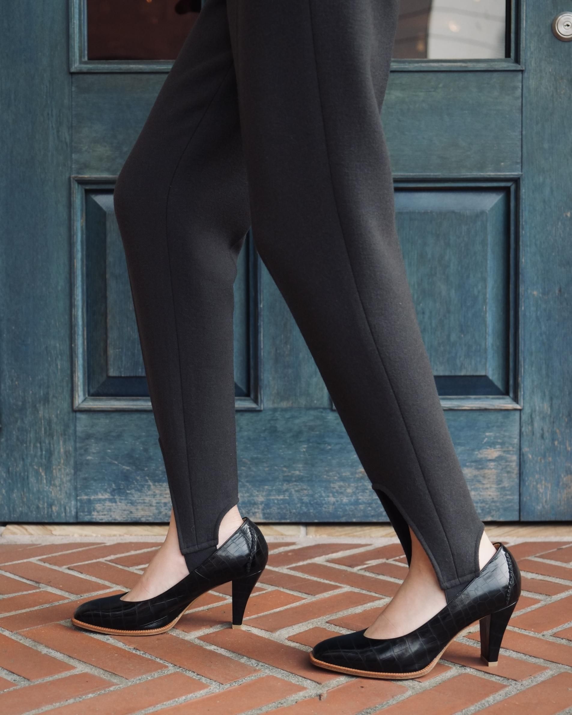 FUMIKA UCHIDA： STRETCH W-FACE STIRRUPS - ASPHALT - ORANN ONLINE SHOP