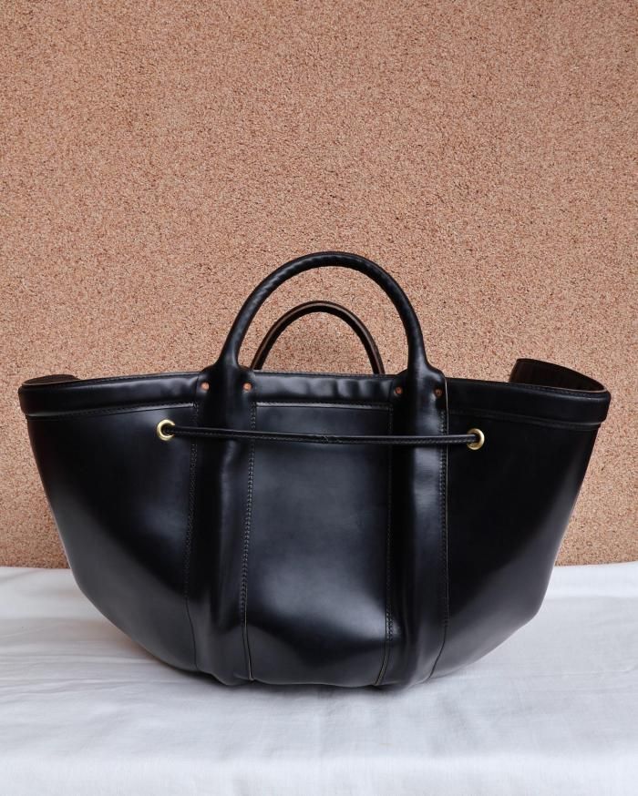 FUMIKA UCHIDA： LEATHER CARPENTERS TOOL BAG - BLACK - ORANN ONLINE