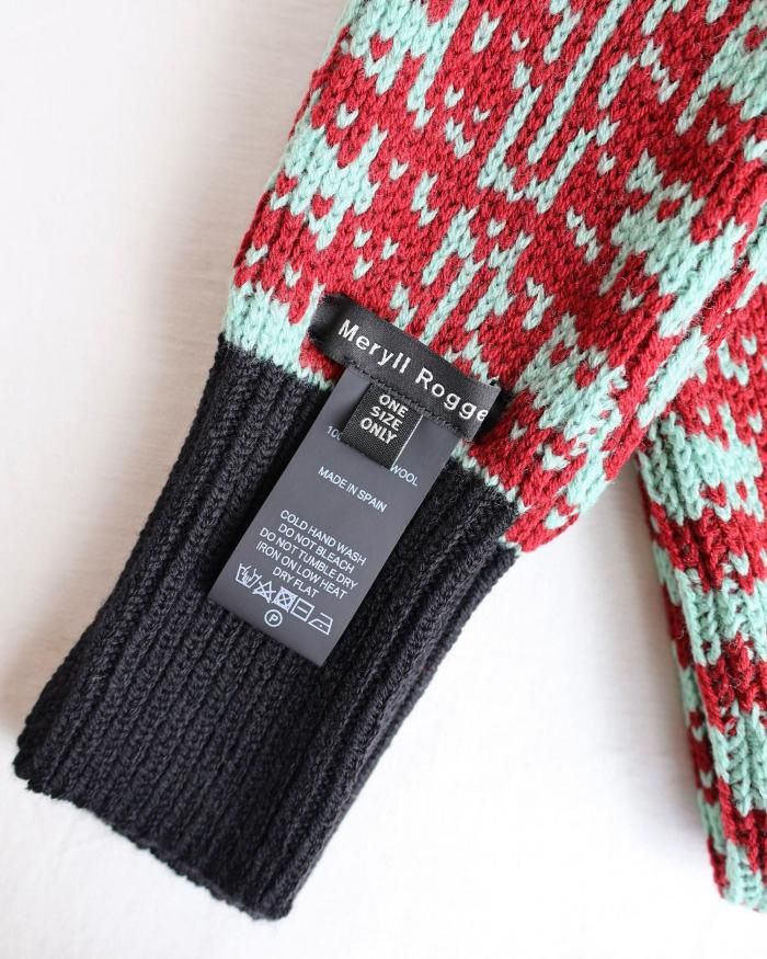 Meryll Rogge：MINI-SCARF - MINT / BURGUNDY - ORANN ONLINE SHOP