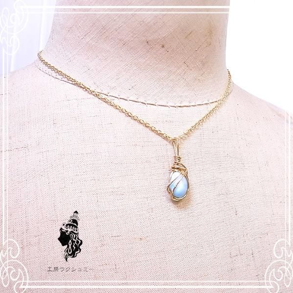 ラリマーのワイヤーアート ペンダントトップ 【工房ラクシュミー