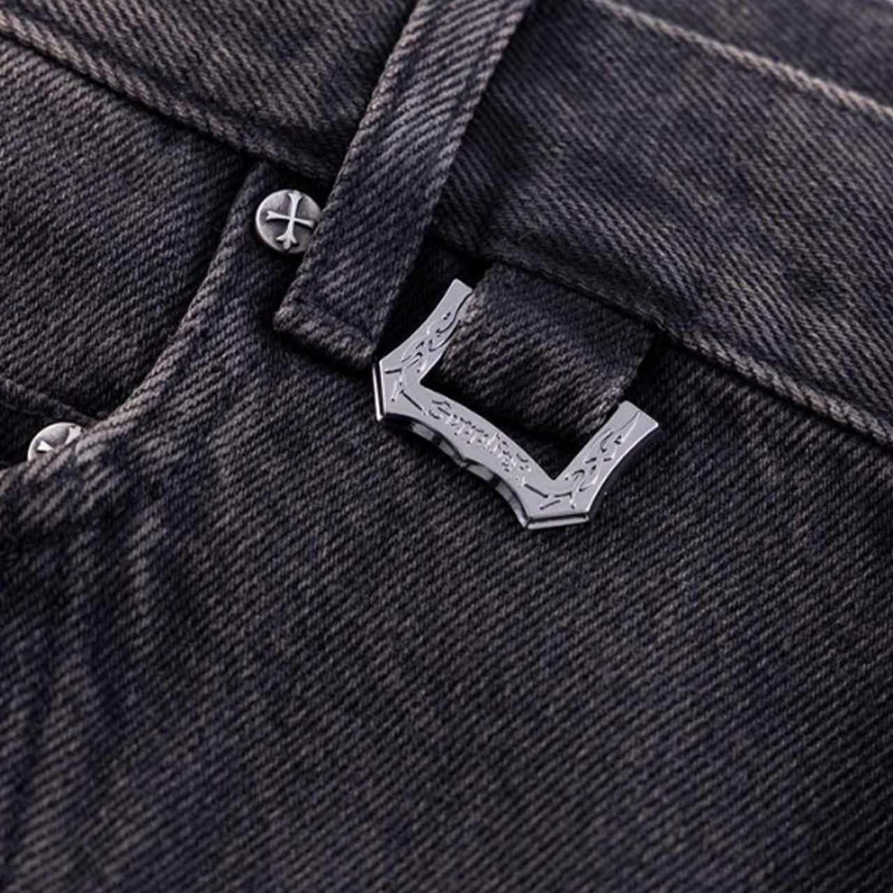 SUPPLIER (サプライヤー)｜クロスレザーパッチバギーデニムパンツ