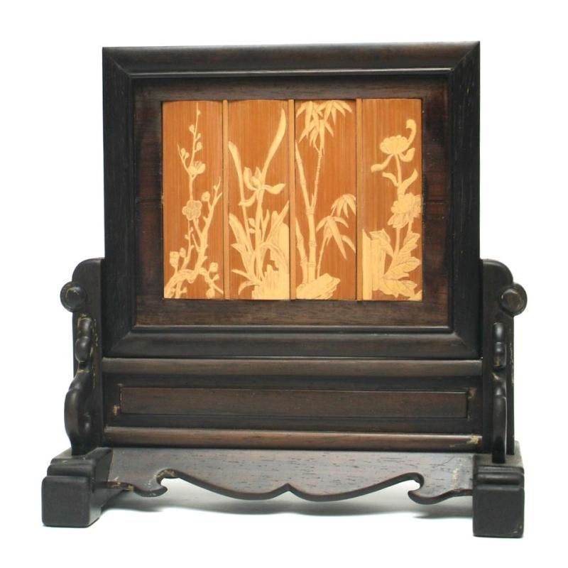 竹彫 唐木硯屏 - 書道用具専門店 西本皆文堂 オンラインショップ