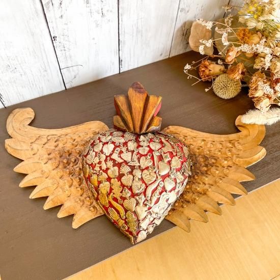 メキシコ Mexico ミラグロ 壁掛けインテリア ハートモチーフ メキシコ