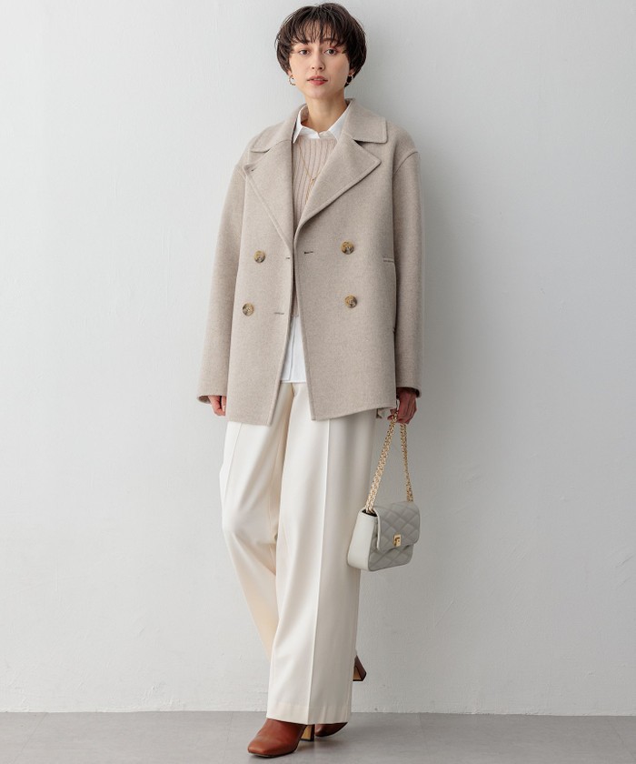 滝沢眞規子さん着用】MANTECOPureリバー Pコート(507416332)｜阪急