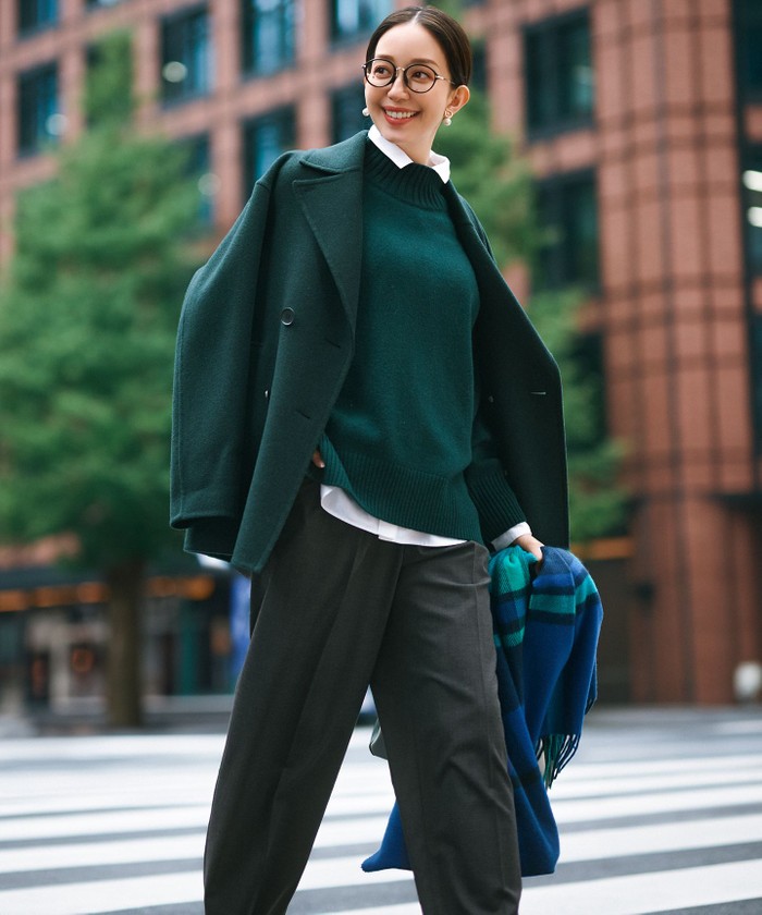 滝沢眞規子さん着用】MANTECOPureリバー Pコート(507416332)｜阪急