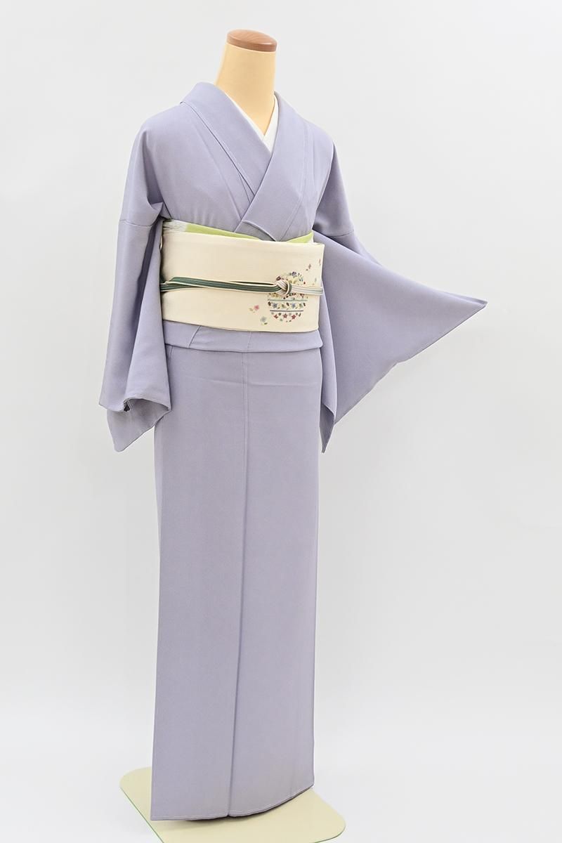 銀座【C-3322-1】江戸小紋 淡藤色 鮫（反端付）（N） :身丈159/裄68