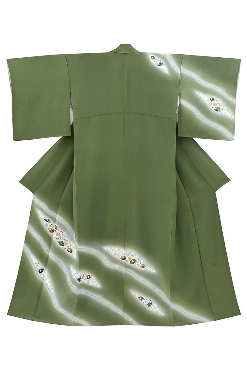 銀座【着物4739】日本工芸会正会員 小倉淳史作 訪問着（落款入）:身丈