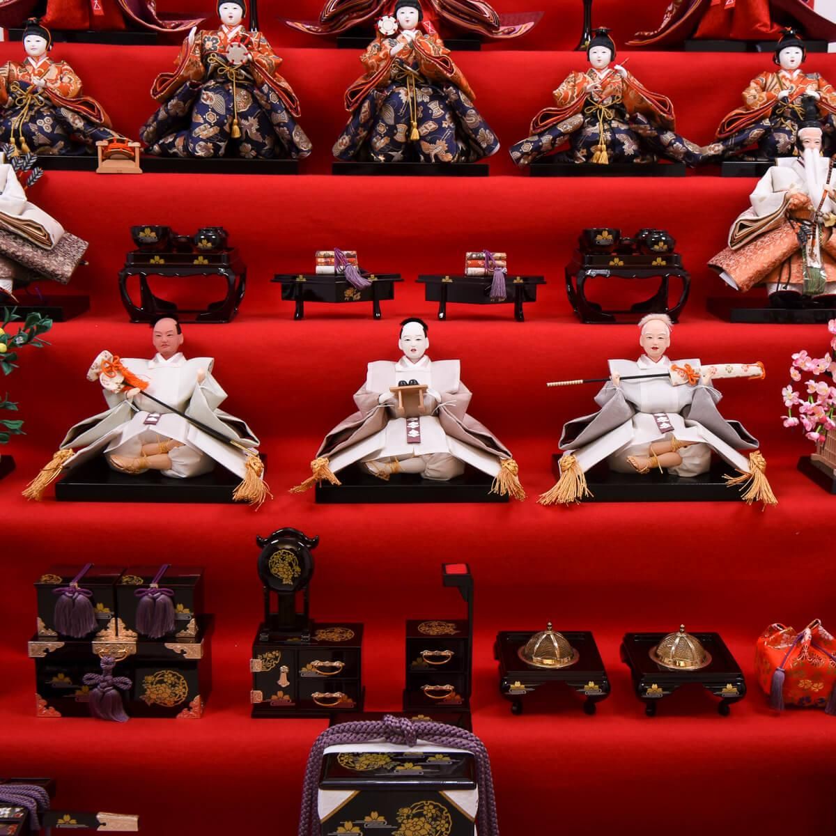 ひな人形 40号七段 十五人飾り 本格 伝統 フルセット