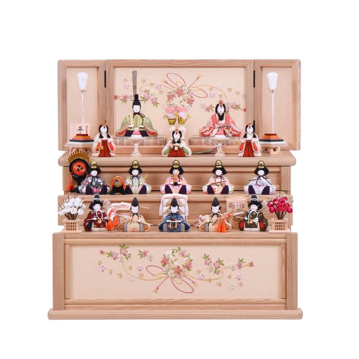 木目込人形 十五人飾り | 平安雛 - 雛人形・五月人形・羽子板・破魔弓