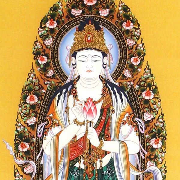 掛軸「観音様」 石山如雪 筆） ー 三宝堂オンラインショップ