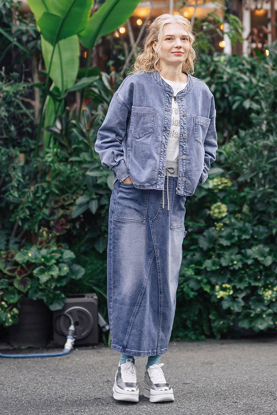 INDIMARK インディニット | マキシ丈ペインタースカート - インディ