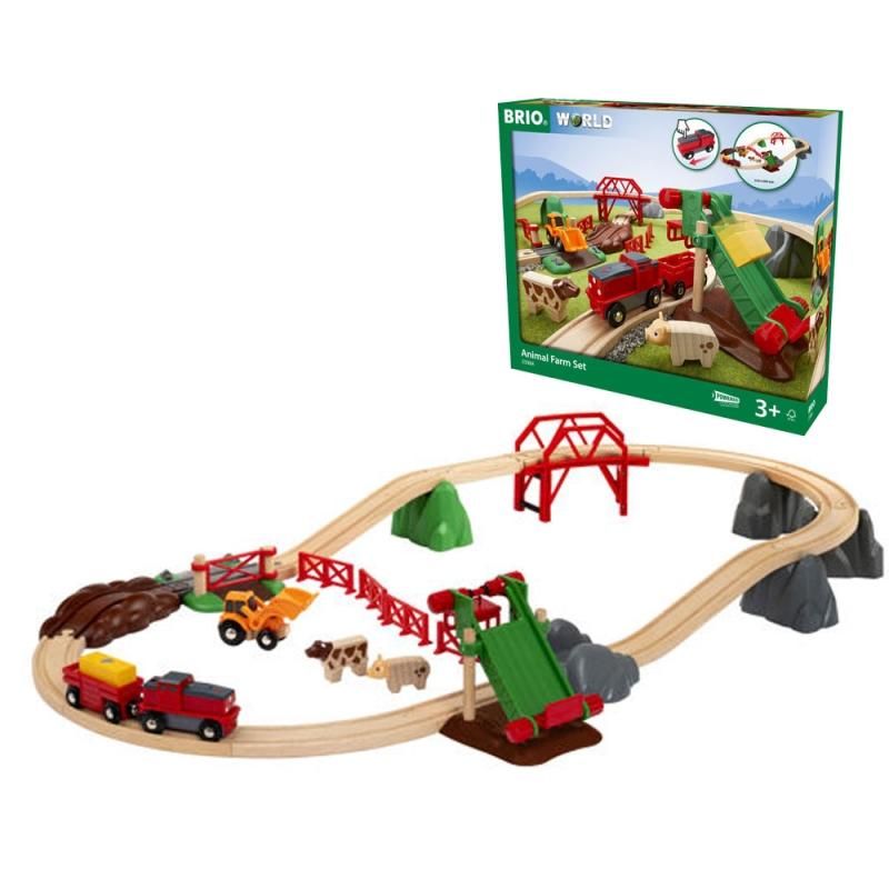 レールトイ アニマルファームセット | BRIO - 【公式】 木のおもちゃ