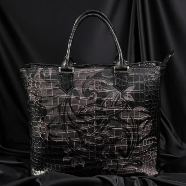 クロコダイル(ポロサス) カラーリムーバブル サイドマチトートバッグ