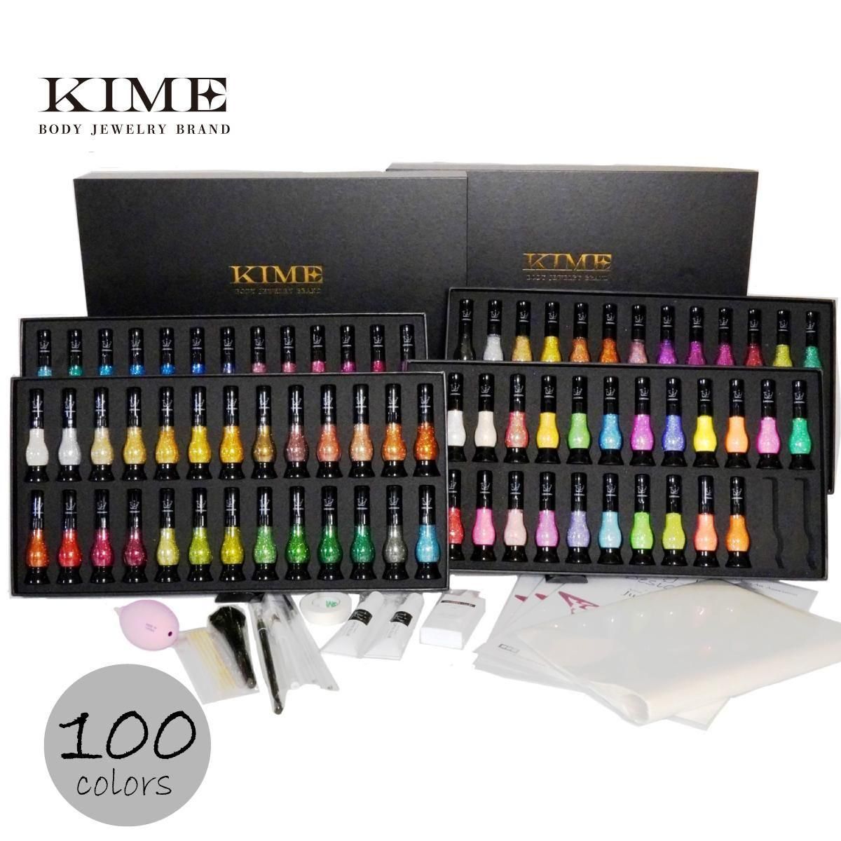 ボディジュエリーKIME BRAND 豪華100色ボディジュエリーセット