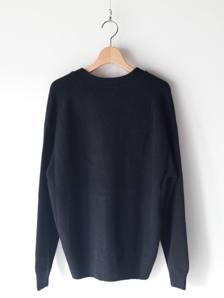 AURALEE women's / BABY CASHMERE KNIT CARDIGAN (TOP BLACK) - TROUPE