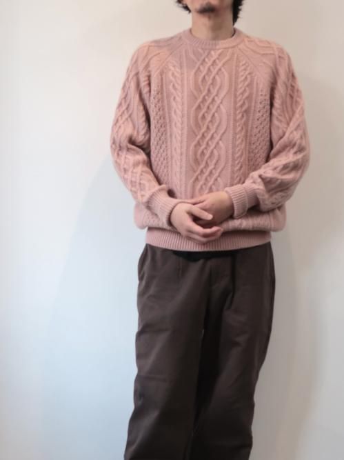 HERILL Golden cash Cable Pullover(Pink)【ユニセックス】 - BAZAAR